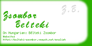 zsombor belteki business card